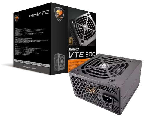 Fuente Poder Cougar VTE 500W/600W 80 Plus Bronze Económica