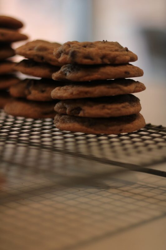 a stack of cookies